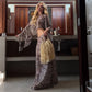 Vacation Outfits for Woman 2 Piece Sets Zebra Print Sheer Chiffon Long Sleeve Crop Top and Maxi Skirt Set
