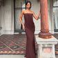 Strapless Maxi Dress with Ruched Asymmetric Draped Mesh Evening Party Dresses for Ladies Elegant