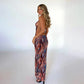 Deep V Backless Long Dresses Abstract Printed Going Out Dress Sexy Vacation Outfits Summer Clothes Women 2024