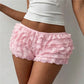 Women Ruffle Lace Bloomers Multi Layered Floral Lace Trim Mini Shorts Elastic Waist Cute Pettipants Y2K Lolita Underwear
