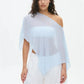 Summer Holiday Beach Cover Ups Women Chiffon Cape Shawls Warps for Evening Wedding Sheer Mesh Flowy Capelets Top