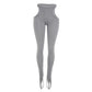 Sexy Fashion Long Pants Woman Side Hollow Design Elastic Waist Skinny Peach Hip High Street Style Classic Bottoms