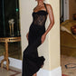 Halter Backless Sexy Maxi Dress Women Gown Elegant Lace See Through Square Collar Sleeveless Bodycon Club Party Dresses