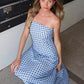Polka Dot Strapless Sexy Maxi Dress Women Elegant Off-shoulder Sleeveless Backless Bodycon Club Party Long Dresses