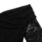 Lace Hollow Splicing Black Sexy Party Dresses Woman 2025 Fall Winter Off Shoulder Long Sleeve Maxi Dress