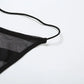 Striped Black Mesh Sheer Sexy Summer Dress Woman Halter Backless Side Split Long Dresses Club Outfits
