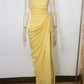 Chiffon Off-shoulder Strapless Sexy Maxi Dress Women Elegant Sleeveless Backless High Split Ruched Club Party Dress