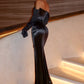 Off-shoulder Long Sleeve Sexy Maxi Dress Women Gown Black Strapless Backless Bodycon Ruched Club Party Long Dresses