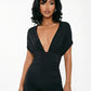 Sexy Backless Playsuits Woman Summer Trend Bandage Low-Neck Sleeveless Shape Waist High Street Fashion Style Rompers