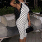 Mesh Patchwork Rompers Woman Polka Dot Print Halter Backless Sleeveless Skinny Peach Hip Midnight Club Party Playsuit