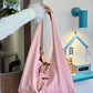 Color Block Casual Commute Large Capacity Lightweight Tote Shoulder Canvas Bag for Women