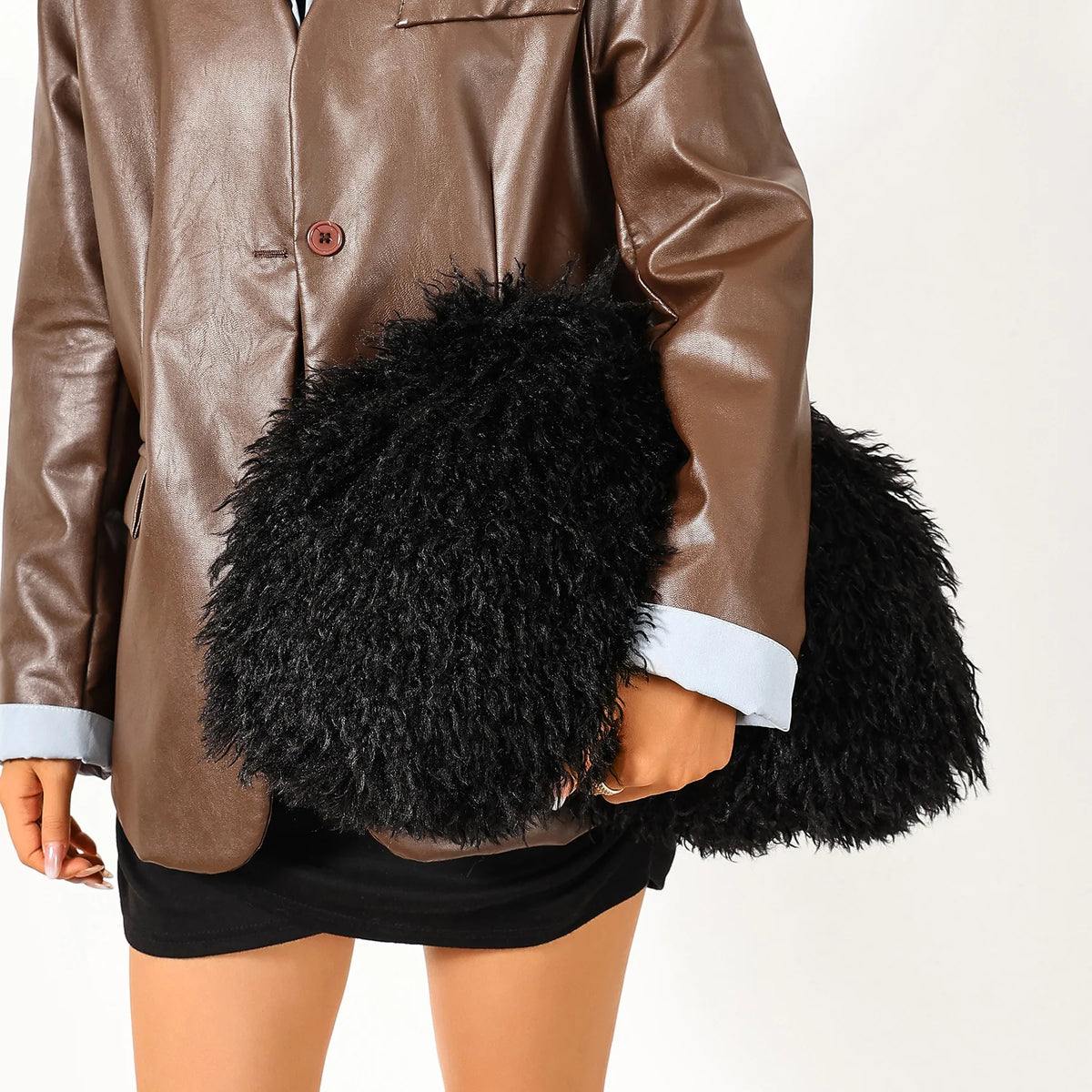 2026 Women's Bag NEW Pouch Fluffy Plush Cloud Dumpling Bags for Women Handbags Faux Fur Bags Imitation Wool Bag Large Clutch