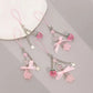 2025 New Korean Fashion Sweet Strawberry Bowknot Keychains Star Pendant Keyrings Ins Aesthetic Holder Bag Accessories
