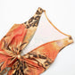 Hollow Cross Knot Romper Women Sexy Sleeveless Bandage Leopard Print Sexy Workout Activity Streetwear Skinny Playsuit