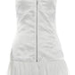 Wrap Chest Mini Dress Woman Mesh Patchwork Sexy Zip Backless High Waist Midnight Club Party Ruched Elegant Mini Bodycon