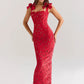 Bows Lace Sexy Maxi Dress For Women Fashion Sleeveless Backless Bodycon New Year's Birthday Club Party Long Dress