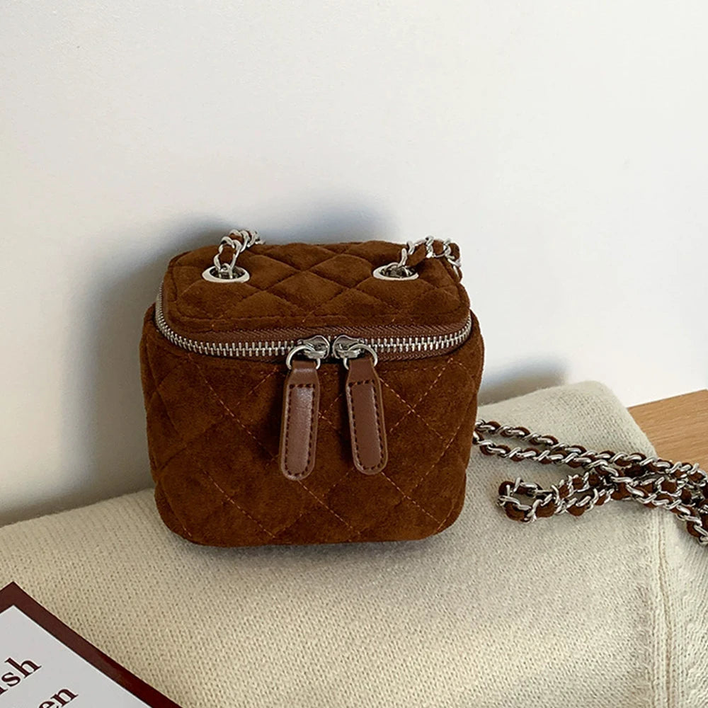 Mini Denim Crossbody Bags for Women 2026 Lingge Chains Shoulder Bag Fashion Brands Box Bag Lipstick Coins Purses and Handbags