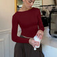 Solid Color Backless Long Sleeve Top Popular Clothing Woman Fall 2025 Ladies T Shirts