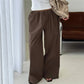 American Minimalist Elastic Waist Wide Leg Pants Women Oversized Draped Baggy Floor Length Casual Daily Office Trousers