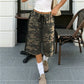 Women Side Striped Capri Sweatpants Elastic Drawstring Waist Loose Fit Casual Cropped Jogger Pants Street Daily Wear