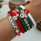 Christmas 6pcs/Set Y2K Colorful Soft Ceramic Bangles Fashion Handmade Elastic Bracelets Women's Couple Jewelry Gift Set