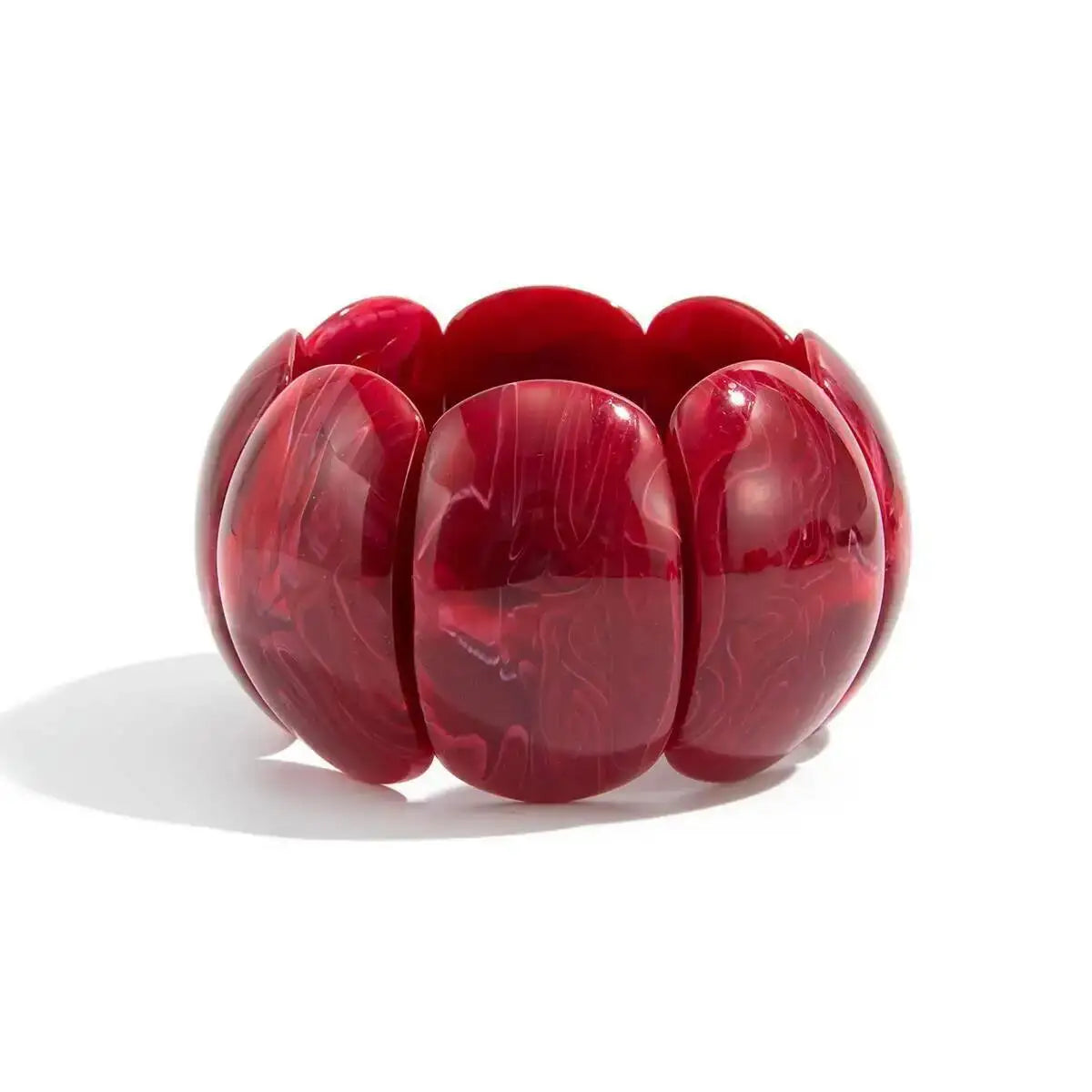 3 Styles Boho Smudging Thick Acrylic Wide Elastic Bracelet Women Vintage Punk Geometric Elastic Bangles Hand Jewelry