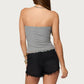Women Tube Tops Strapless Sleeveless Slim Fit Studded Decor Summer Going Out Crop Vest Party Club Rave Clothes