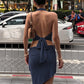 2 Piece Co Ords Sets for Woman Asymmetrical Mini Skirt and Backless Halter Top Sexy Womens Outfit Summer 2026
