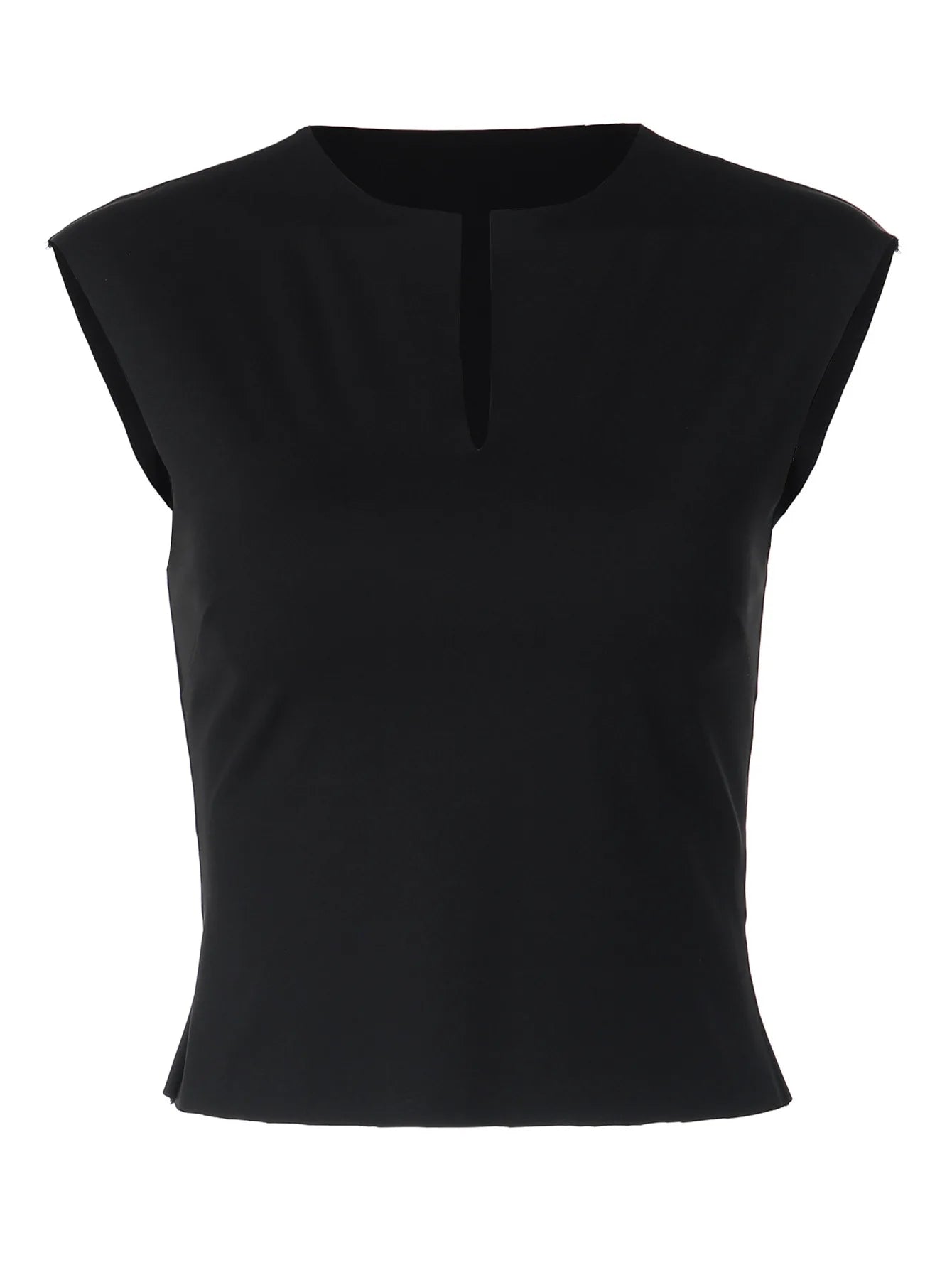 V Neck Sleeveless T Shirts Black White Crop Tops Woman Summer Clothes Fashion 2026