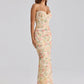 Spaghetti Strap Backless Print Sexy Maxi Dress Women Elegant Patchwork Sleeveless Bodycon Floral Print Club Party Dress