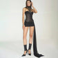 Black Halter Neck Mini Dress Woman Clothes Sexy Club Outfits Going Out Mesh Sheer Dresses New Arrival 2026