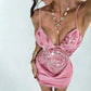 Sequin Mesh Mini Dresses Sexy Club Outfits for Woman Bodycon Dress 2026 Summer Clothing