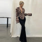 Womens Long Sleeve Shirts Vintage Plaid Print Deep V Neck Loose Blouse for Woman Clothes Fall Tops