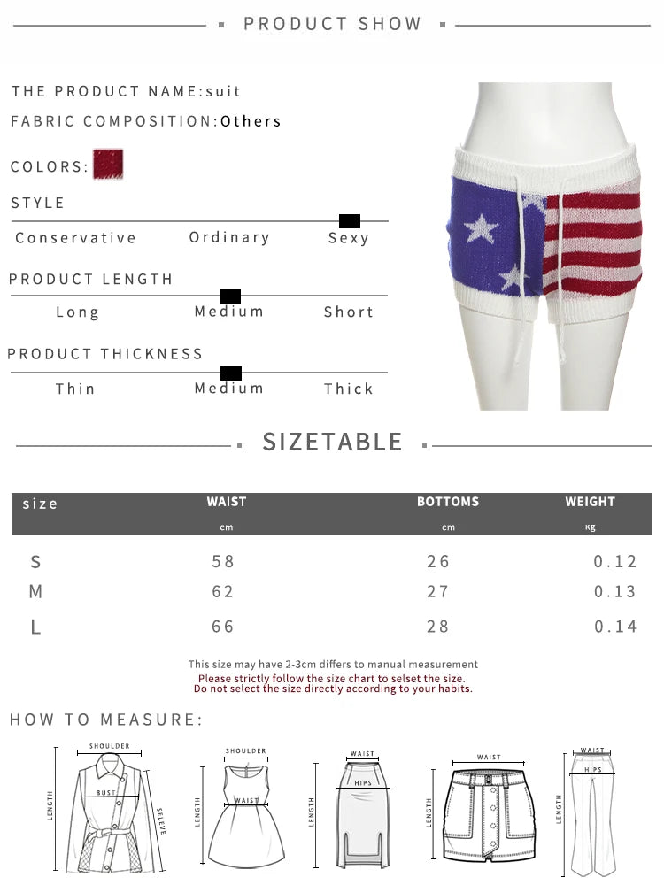 Summer Sweet 2-Piece Set Women Solid Backless Sleeveless Elegant Tops+ Pentagram Stripes Knit Shorts Matching Suits