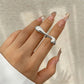 Vintage Gothic Geometric Metal Rings for Women Trend Boho Flower Irregular Circular Couple Ring Wed Jewelry Accessories New