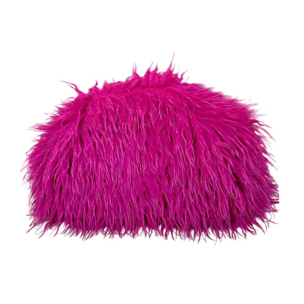 2026 Women's Bag NEW Pouch Fluffy Plush Cloud Dumpling Bags for Women Handbags Faux Fur Bags Imitation Wool Bag Large Clutch