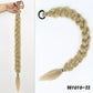 24inches Synthetic Long Braided Ponytail Hair Extensions for Women Black Brown Pony Tail with Hair Rope High Temperature Fiber