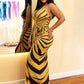 Off Shoulder Stripe Patchwork Long Dress Woman Summer Trend o-Neck Backless Midnight Club Party Sexy Fashion Vestidos