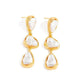 Elegant Imitation Pearl Water Drop Long Tassel Earrings for Women Trend Retro Pierced Dangle Earrings Wedding Jewelry