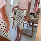 Women Knee Length Capris Low Waist Tie-up Dots Print Slim Short Pants Summer Casual Trouser Y2K Vacation Streetwear