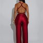 Hollow Jumpsuit Women Halter Chest Wrapped Waistless Backless Bandage Appliques Sexy Hottie High Street Hipster Overalls