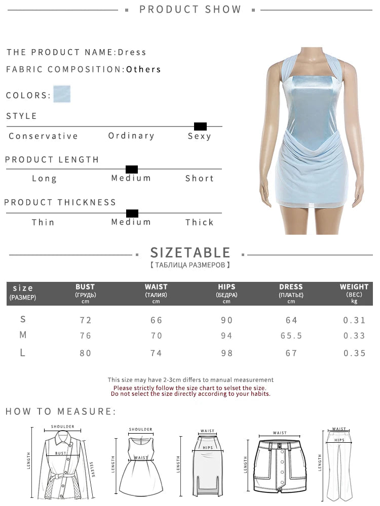 Elegant Backless Satin Dress Women Sexy Halter Bandages Mesh Patchwork Ruched Fashion Peach Hip Party Club Bodycon