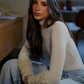 Fluffy Patchwork Knit Bodysuit Women Fashion Turtleneck Full Sleeve Autumn Trend Hottie Street Party Activity Outfits
