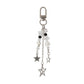 Vintage Hollow Star Cross Pendant Keychain Korean Fashion Beads Keyring Jeans Bag Chain Pendant Y2K Jewelry Accessories