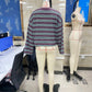Women Y2k Striped T-shirt Basic Long Sleeve Crew Neck Loose Fit Ladies Fall Spring Casual Tee Top Streetwear