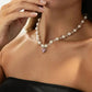 Simple Tiny Love Heart Pendant Choker Necklace for Women 2026 New Trend Exquisite imitation Pearl Chain Party Jewelry