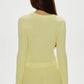 Knitted Fashionable Casual Cardigan Top Solid Color Round Neck Long Sleeved Slim Fit Winter Fall Button Sweater Tops