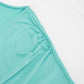 Deep V Neck Short Sleeve Mini Dresses Blue Casual Summer Dress for Woman Clothes 2026