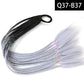 Synthetic Colored Braided Ponytail Hair Extension Rainbow Color Braids Pony Tail With Elastic Band Girl's Pigtail