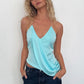 Backless Vest Women Halter v-Neck Asymmetrical Hem Skinny Sexy Hottie Midnight Music Festival Summer Trend Streetwear